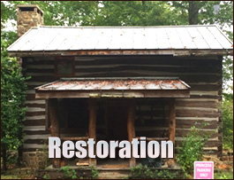 Historic Log Cabin Restoration  Milner, Georgia